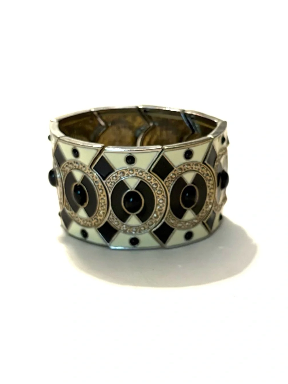 FASHION JEWELRY Vintage Art Deco Geometric Stretch Cuff Bracelet
